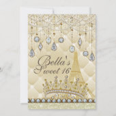 Paris Diamond et Perles Invitations de fête d'anni (Dos)