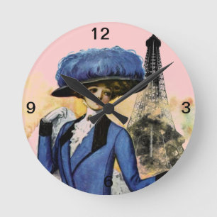 Paris Dreams Clock Ronde Klok