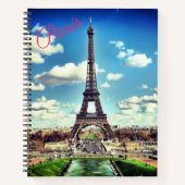 Paris-dun Eiffeltower — spiral notebook Notitieboek (Voorkant)