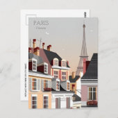 Paris eiffel torenarchitectuur frans Po Briefkaart (Voorkant / Achterkant)