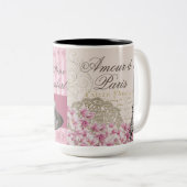 PARIS, EIFFEL TOUR, FRANSE WIJN, CAMMEMBERT TWEEKLEURIGE KOFFIEMOK (Voorkant rechts)