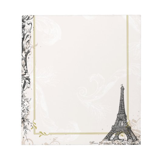 Paris Eiffel Tower and Scroll Notitieblok (Voorkant)