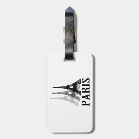 Paris Eiffel Tower Bagagelabel (Achterkant verticaal)