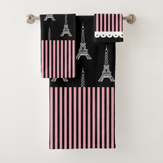Paris Eiffel Tower Bath Towells Set Gift Bad Handdoek (Insitu)