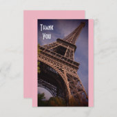 Paris Eiffel Tower beroemd Landmark Foto bedankt (Voorkant / Achterkant)
