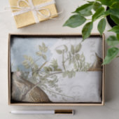Paris Eiffel Tower Bird Nest French Text Decoupage Tissuepapier (Geschenk)