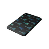 Paris Eiffel Tower Black Aqua Bath Rug Badmat (Gekanteld)