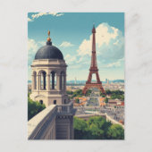 Paris Eiffel Tower Briefkaart (Voorkant)
