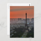 Paris Eiffel Tower Briefkaart (Voorkant / Achterkant)