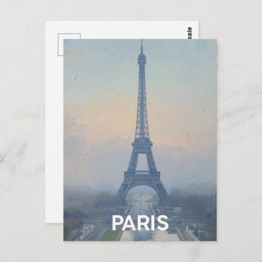 Paris Eiffel Tower Briefkaart (Voorkant / Achterkant)