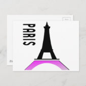 Paris Eiffel Tower Briefkaart (Voorkant / Achterkant)