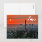 Paris Eiffel Tower Briefkaart (Voorkant / Achterkant)