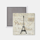 Paris Eiffel Tower  Briefkaart Magnet Magneet (Voorkant / Achterkant)