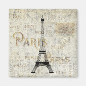 Paris Eiffel Tower  Briefkaart Magnet Magneet (Voorkant)