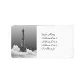 Paris Eiffel Tower Cadeau Label Naam Adresetikette (Voorkant)