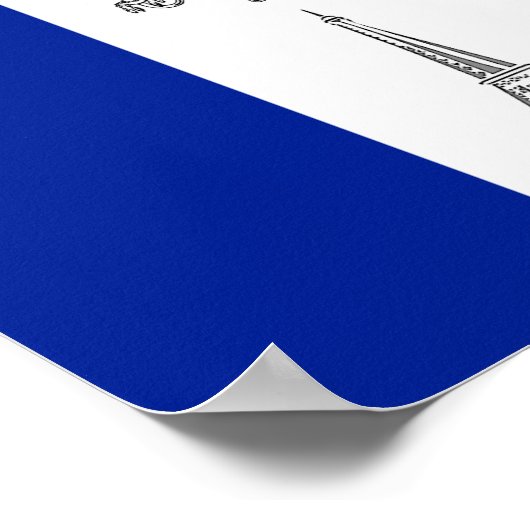 Paris Eiffel Tower Chandelier Frans Poster (Hoek)