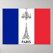 Paris Eiffel Tower Chandelier Frans Poster (Voorkant)
