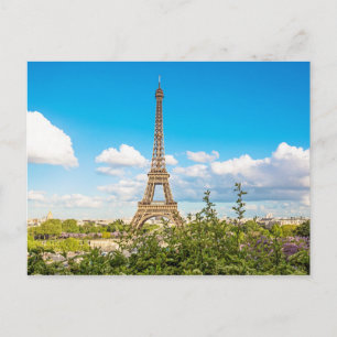 Paris Eiffel Tower Cloud Photo Briefkaart