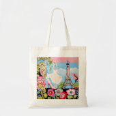 Paris Eiffel Tower Collage Bag Tote Bag (Voorkant)