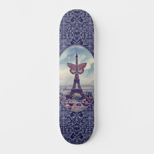 Paris Eiffel Tower Collage Skateboard (Voorkant)