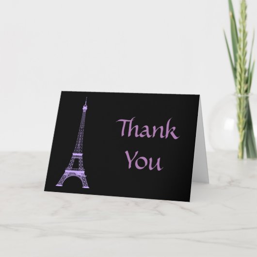 Paris Eiffel Tower Dank u Bedankkaart (Voorkant)