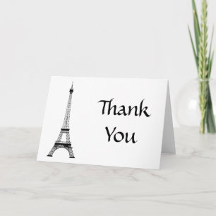 Paris Eiffel Tower Dank u Bedankkaart