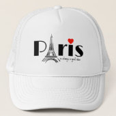 Paris Eiffel Tower Design Trucker Pet (Voorkant)