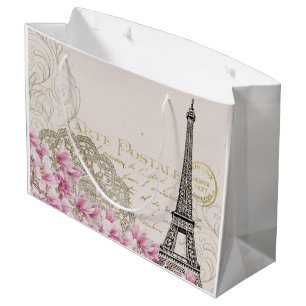 Paris Eiffel Tower Elegant Vintage Groot Cadeauzakje