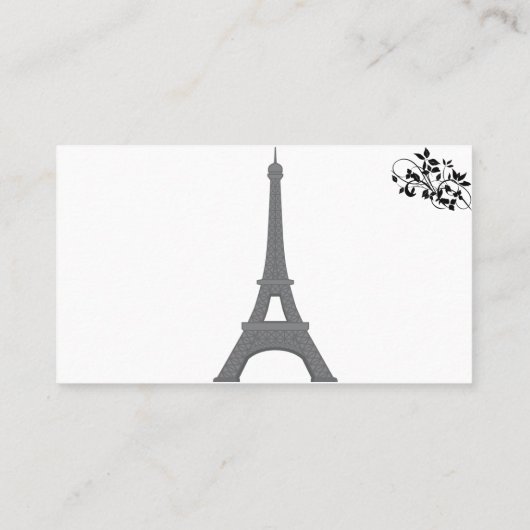 Paris Eiffel Tower France Tourist Holiday Trip Visitekaartje (Achterkant)
