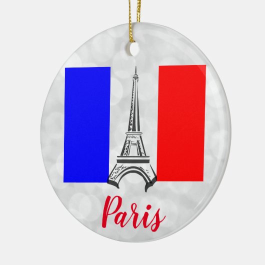 Paris Eiffel Tower Frankrijk Franse vlag Keramisch Ornament (Links)