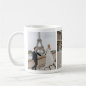 Paris Eiffel Tower Honeymoon Photo Collage Mok (Links)