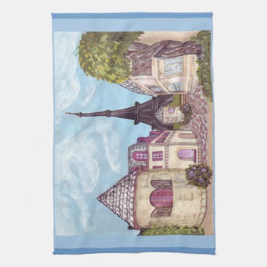 Paris Eiffel Tower inspireert Kitchen Towel Theedoek (Verticaal)