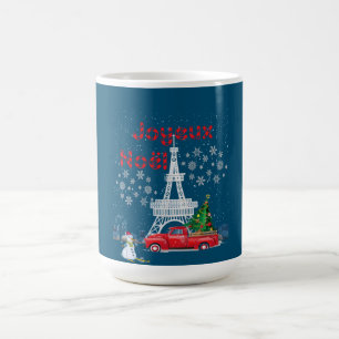 Paris Eiffel Tower - kerstboom Red Truck Joyeux Koffiemok
