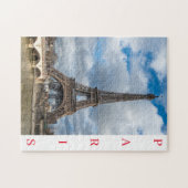 Paris Eiffel Tower klassiek uitzicht puzzel (Horizontaal)