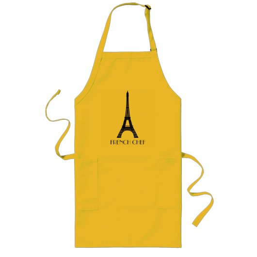 Paris Eiffel Tower Lang Schort (Voorkant)