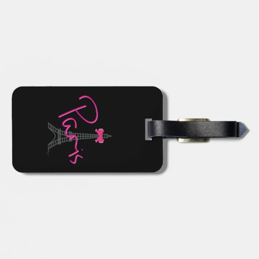 Paris Eiffel Tower met Bow Bagagelabel (Achterkant horizontaal)