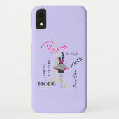 Paris Eiffel Tower Mode Lite Paars Case-Mate iPhone Case (Achterkant)