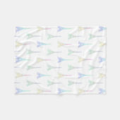 Paris Eiffel Tower Pastel Rainbow Fleece Blanket (Voorkant (Horizontaal))