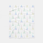 Paris Eiffel Tower Pastel Rainbow Fleece Blanket (Voorkant)