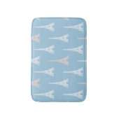 Paris Eiffel Tower Pink Blue Bath Rug Badmat (Voorkant Verticaal)