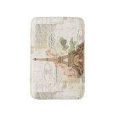 Paris Eiffel Tower Pink Roses Bath Rug Badmat (Voorkant Verticaal)