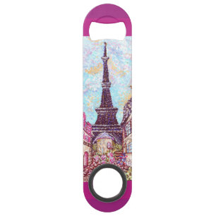 Paris Eiffel Tower Pointillism speed flesopener Speed Flessenopener