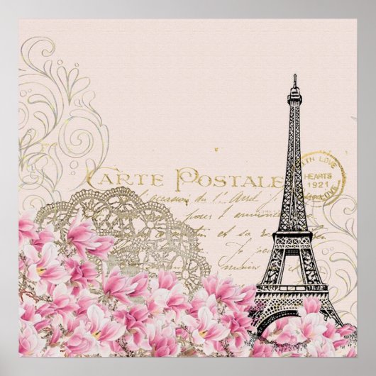 Paris Eiffel Tower Poster (Voorkant)