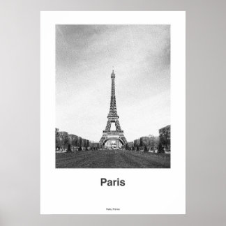 Paris Eiffel Tower Print, Paris Black White Foto Poster
