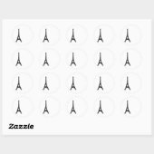 Paris Eiffel Tower Ronde Sticker (Vel)