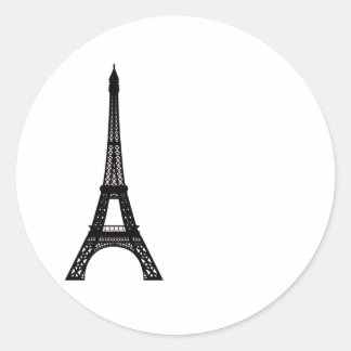 Paris Eiffel Tower Ronde Sticker