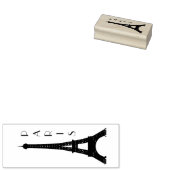 Paris Eiffel Tower Rubberstempel (Gestempeld)