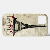 Paris, Eiffel Tower  Script Case-Mate iPhone Case (Achterkant (horizontaal))