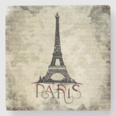 Paris, Eiffel Tower  Script Stenen Onderzetter (Voorkant)