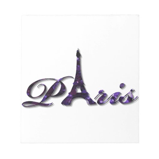 Paris Eiffel Tower Sequin Glitter Sparkle Notitieblok (Voorkant)